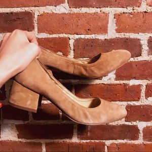 Franco Sarto Nude Block Heels